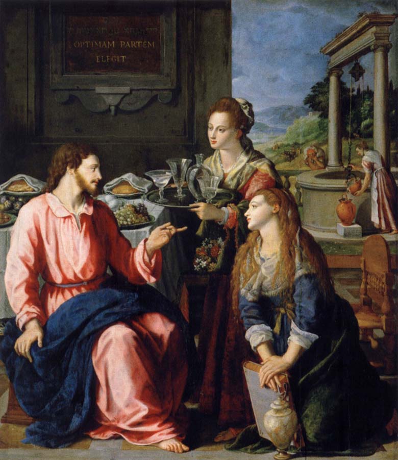 Museum art historic Christ with Maria and Marta